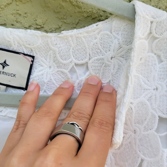 Tuckernuck White V-neck Eyelet Lace Jamie Dress - Picture 7 of 8